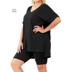 Zenana Shorts Set 2 PC 3X